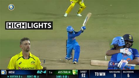 india vs australia highlights yesterday match